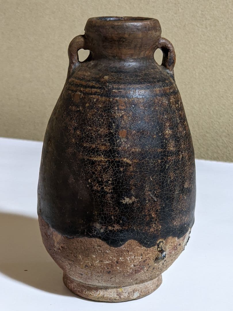 ♦中国 古玩 古陶磁 双耳瓶 アンティーク 骨董品