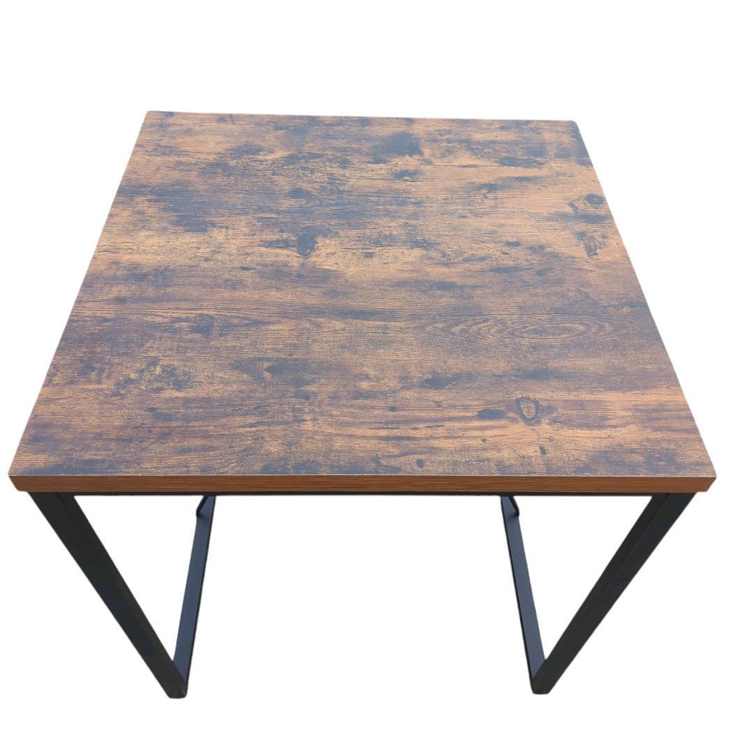 【送料無料】ニトリ　テーブル＆チェア　ユーズド加工木目調