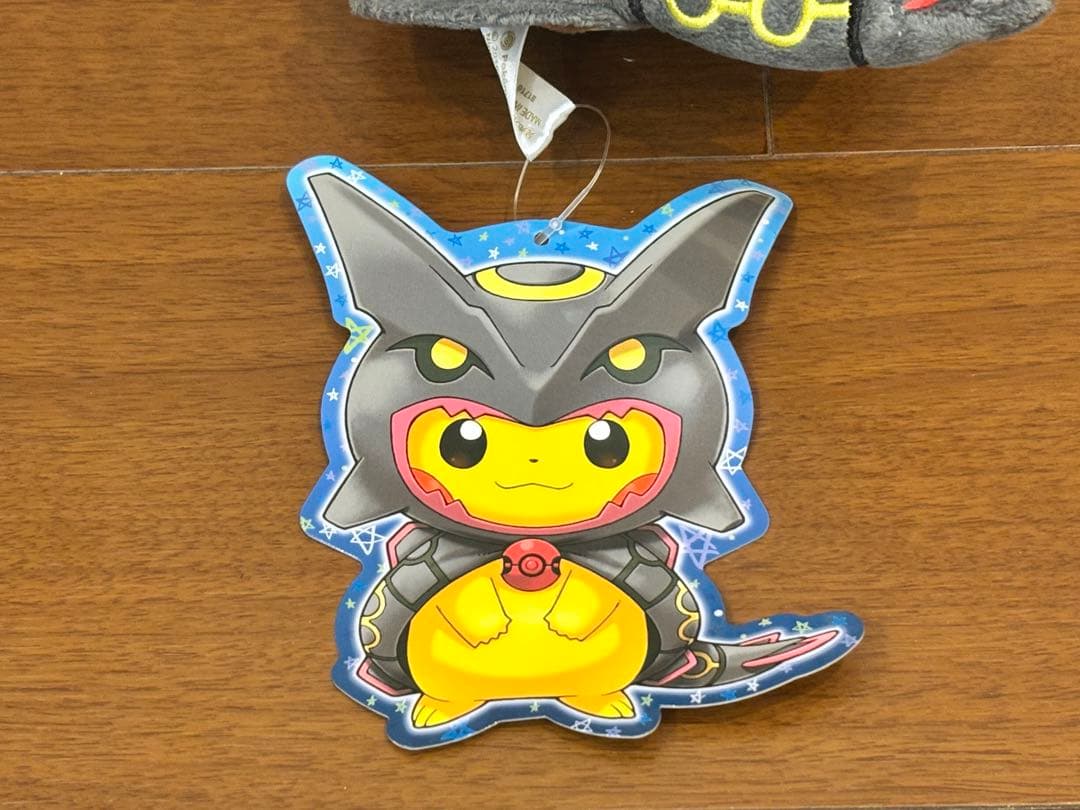 ポケモンセンター ぬいぐるみ 黒いレックウザポンチョを着たピカチュウ