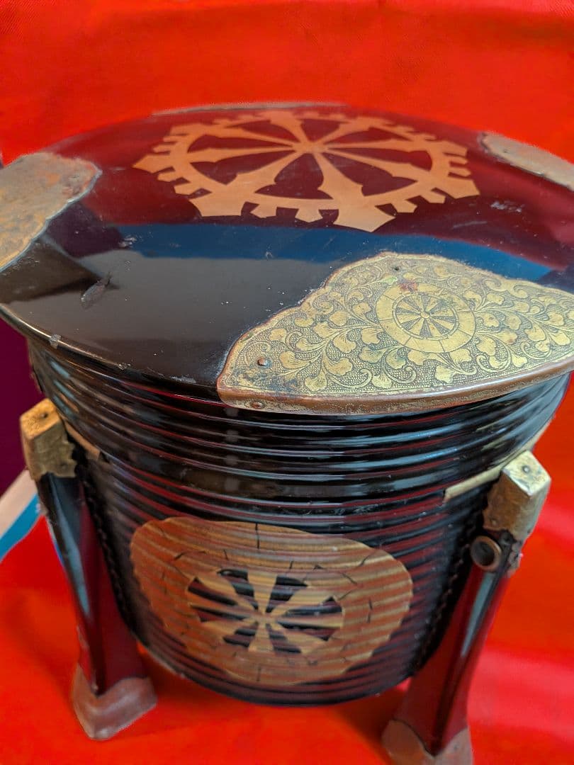 江戸時代大名道具黒漆塗り源氏車金御家紋入公家大名上級