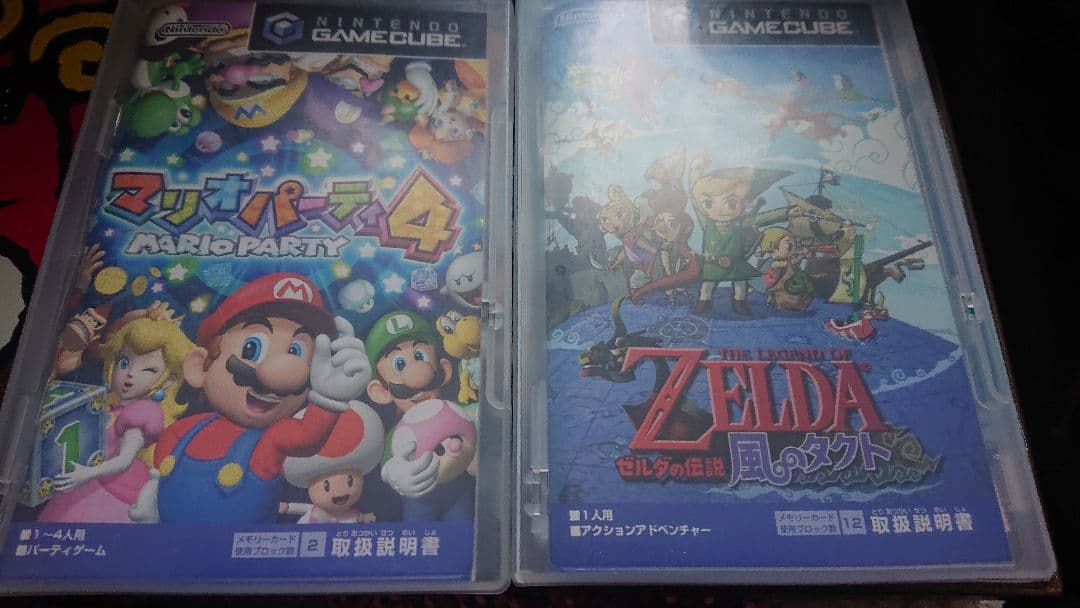 GAMECUBE本体、ソフト6本、ゲームボーイプレイヤー、コントローラ4セット