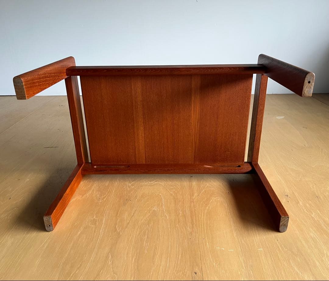 北欧デザイン オットマン 美品 チーク無垢材 ヴィンテージ家具