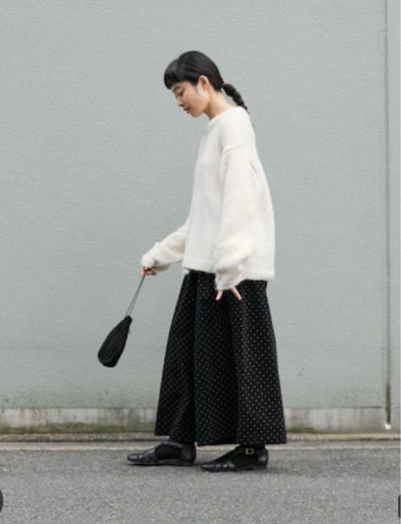 かぐれ　新品　ドットコーデュロイワイドパンツ