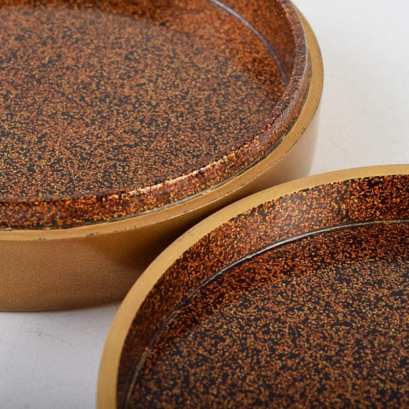 茶道具　金地　花蒔絵　螺鈿装飾　内梨地　香合　合わせ箱付　D　R9492