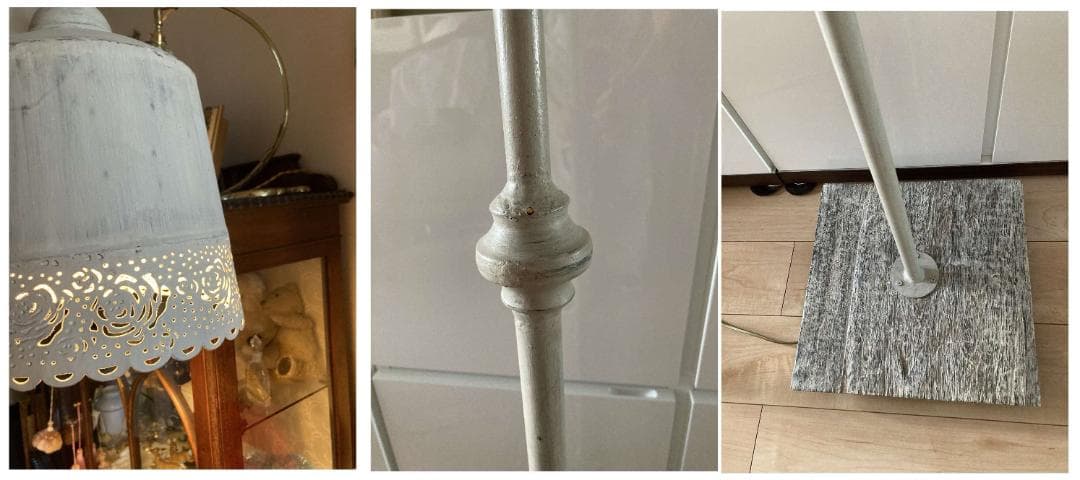 フランスより 浮かびあがる薔薇の模様 Coquecigruesのフロアランプ