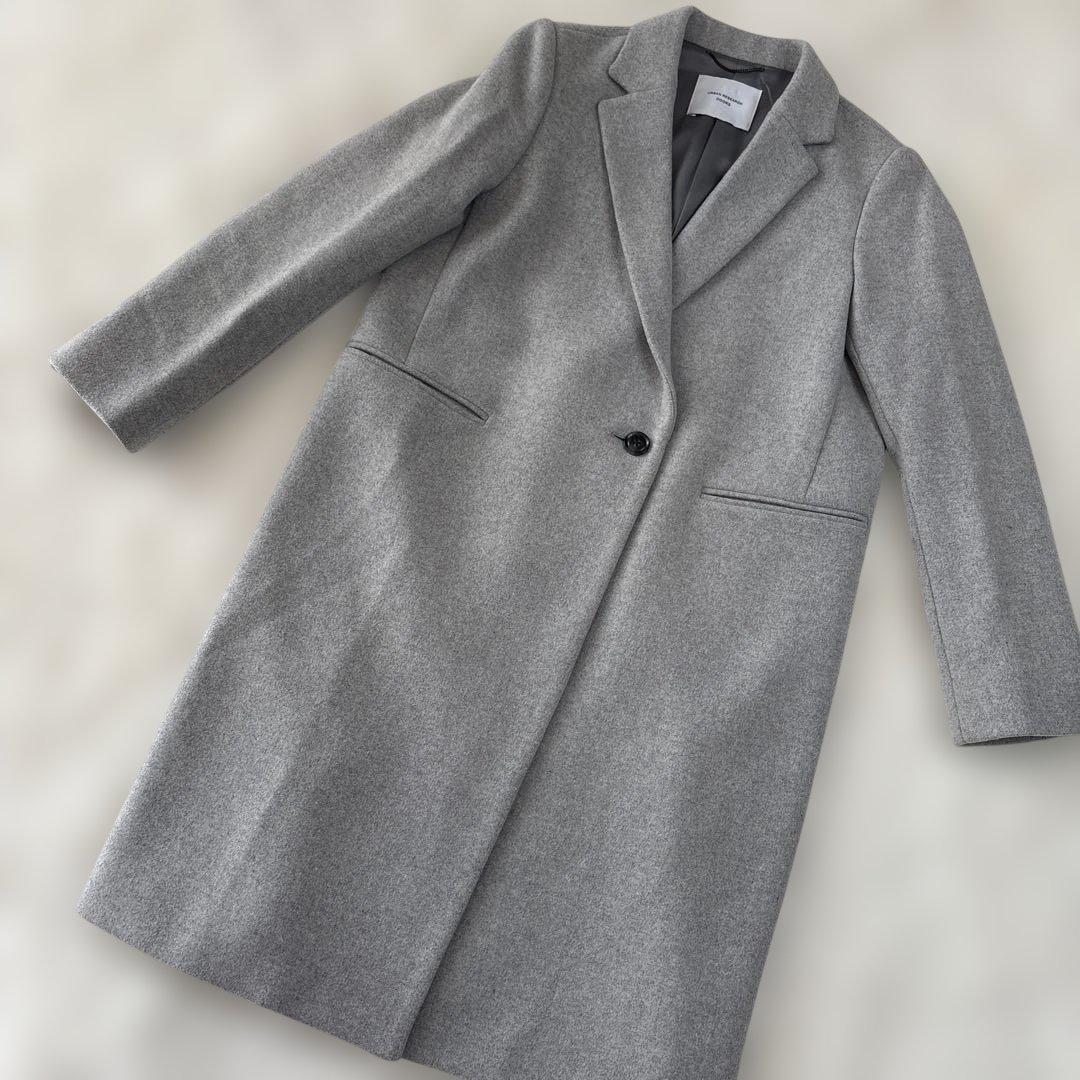 URBAN RESEARCH DOORS グレー チェスターコート ウール80% - メルカリ
