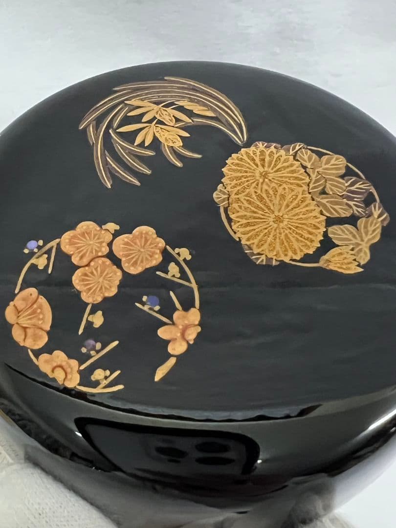 花丸蒔絵 平棗 池脇秀斉 輪島塗 茶道具