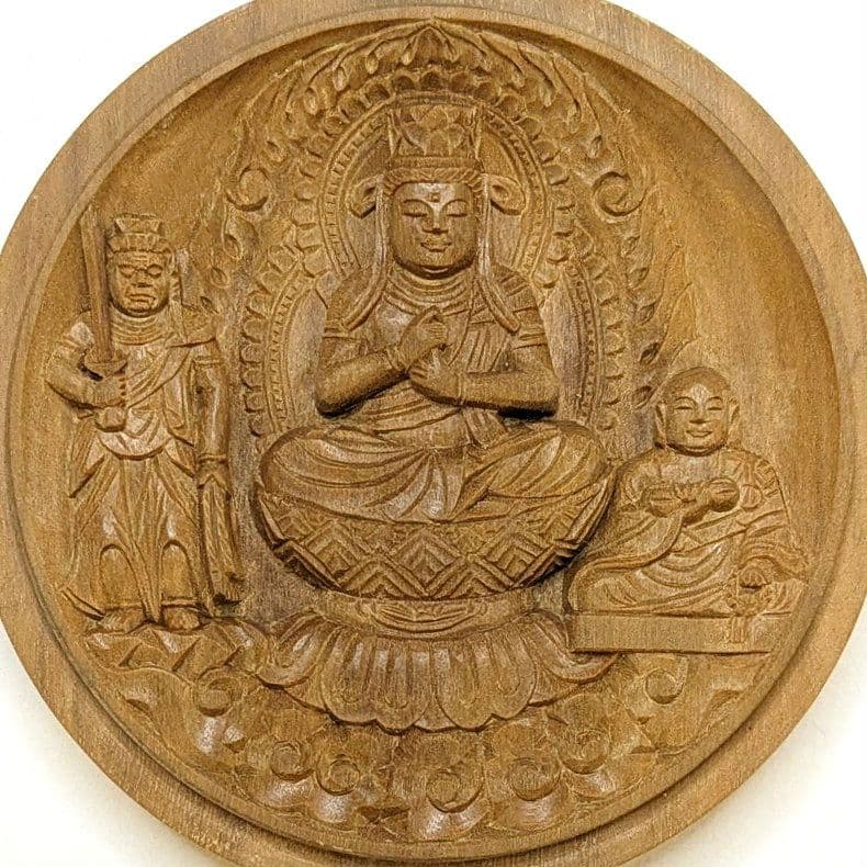 ゲリラセール・新品】 香合仏 真言宗 白檀 仏龕 懐中仏 真言宗三尊