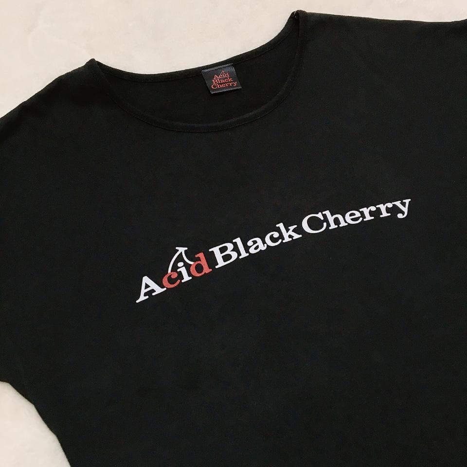 美品】アシッドブラックチェリー ドルマンTシャツ 半袖 バックロゴ