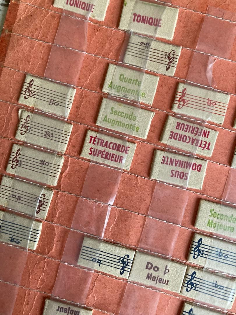 ④ フランス　アンティーク　音符　練習用カード　レア　123枚