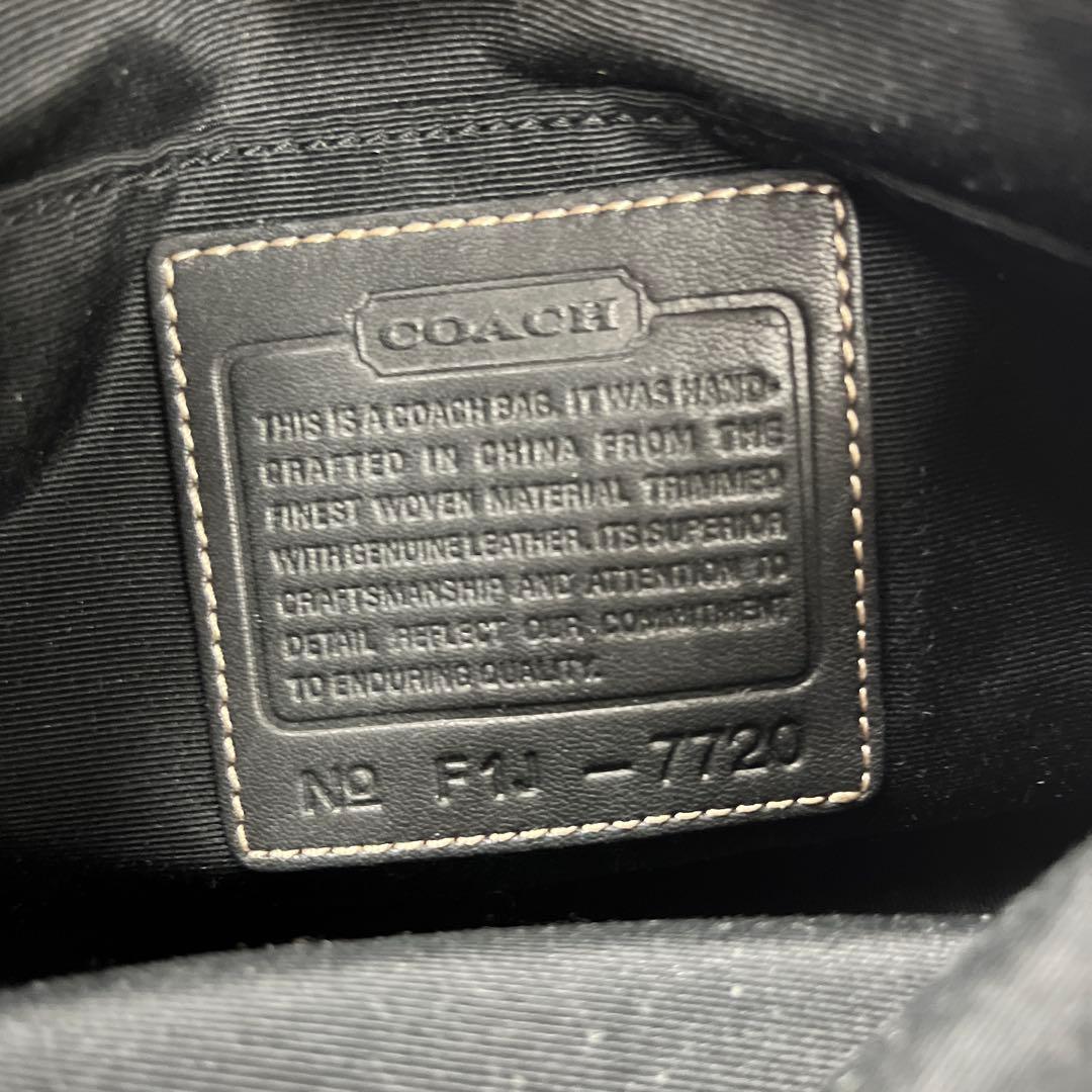 COACH コーチ アクセサリーポーチ ウール ブラック 黒 シグネチャー