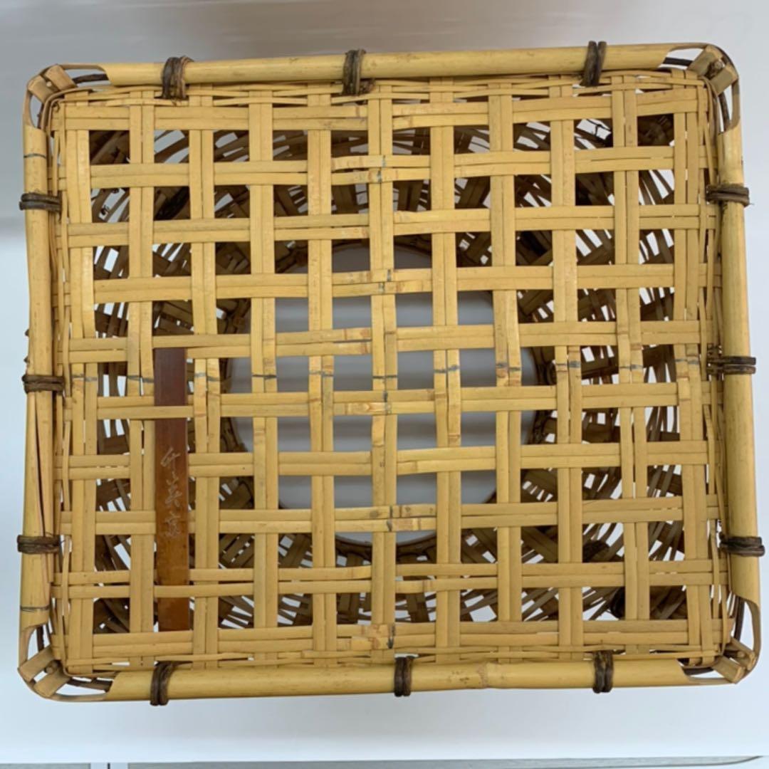 籠花入21】宗全籠手無し☆竹美斉高さ19㎝