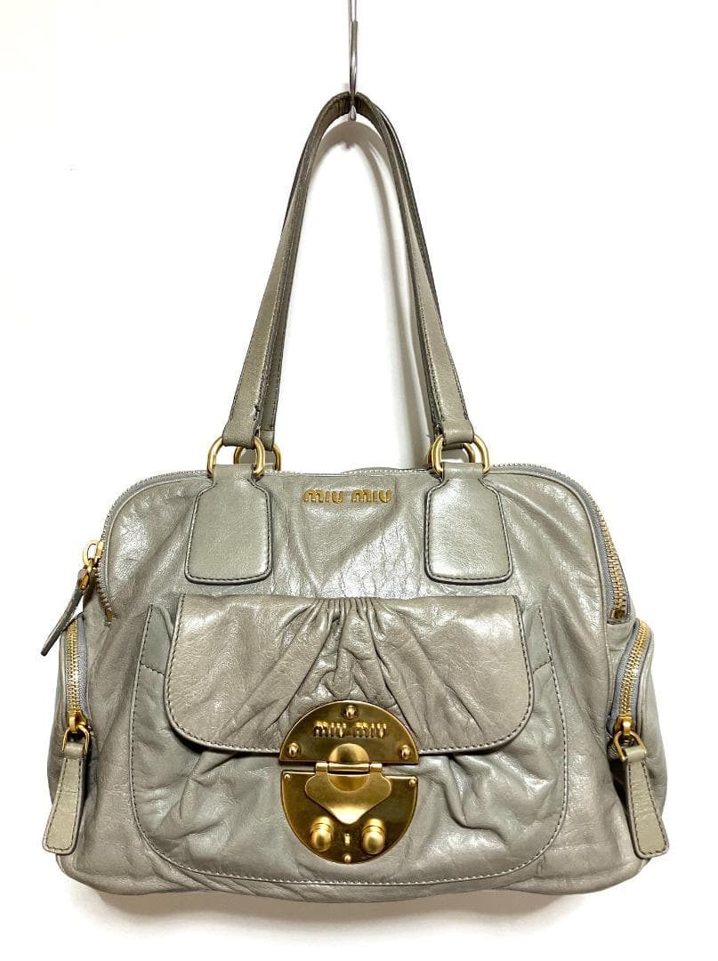 バッグ miu miu VITELLO Leather Bag BAULETTO