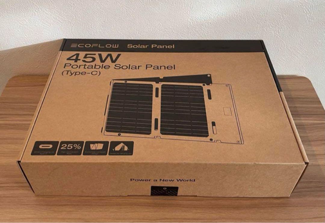 新品 EcoFlow 45Wソーラーパネル（Type-c） ECOFLOW EcoFlow 45W (Type-C) ソーラーパネル 小型 太陽光発電 太陽光