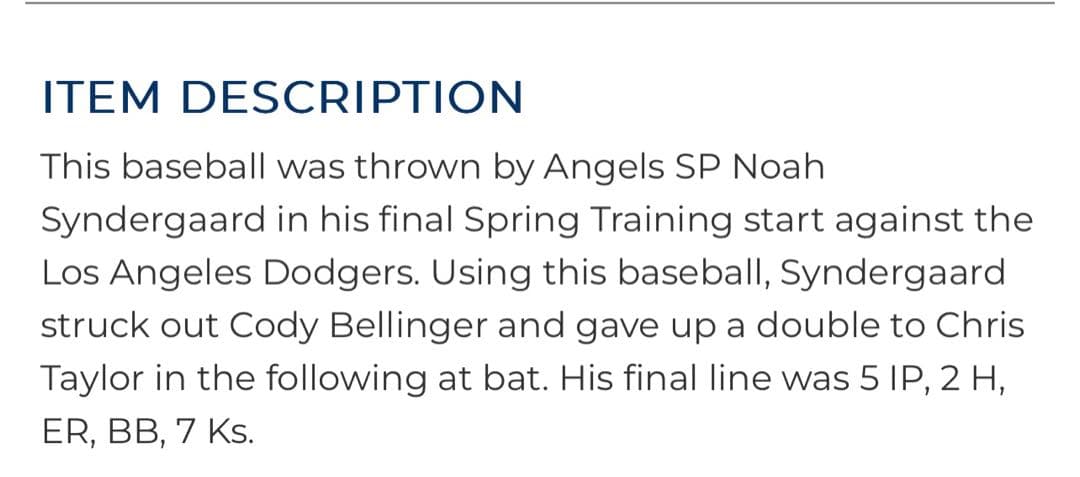 Noah Syndergaard 2022年実使用奪三振ボール - メルカリ