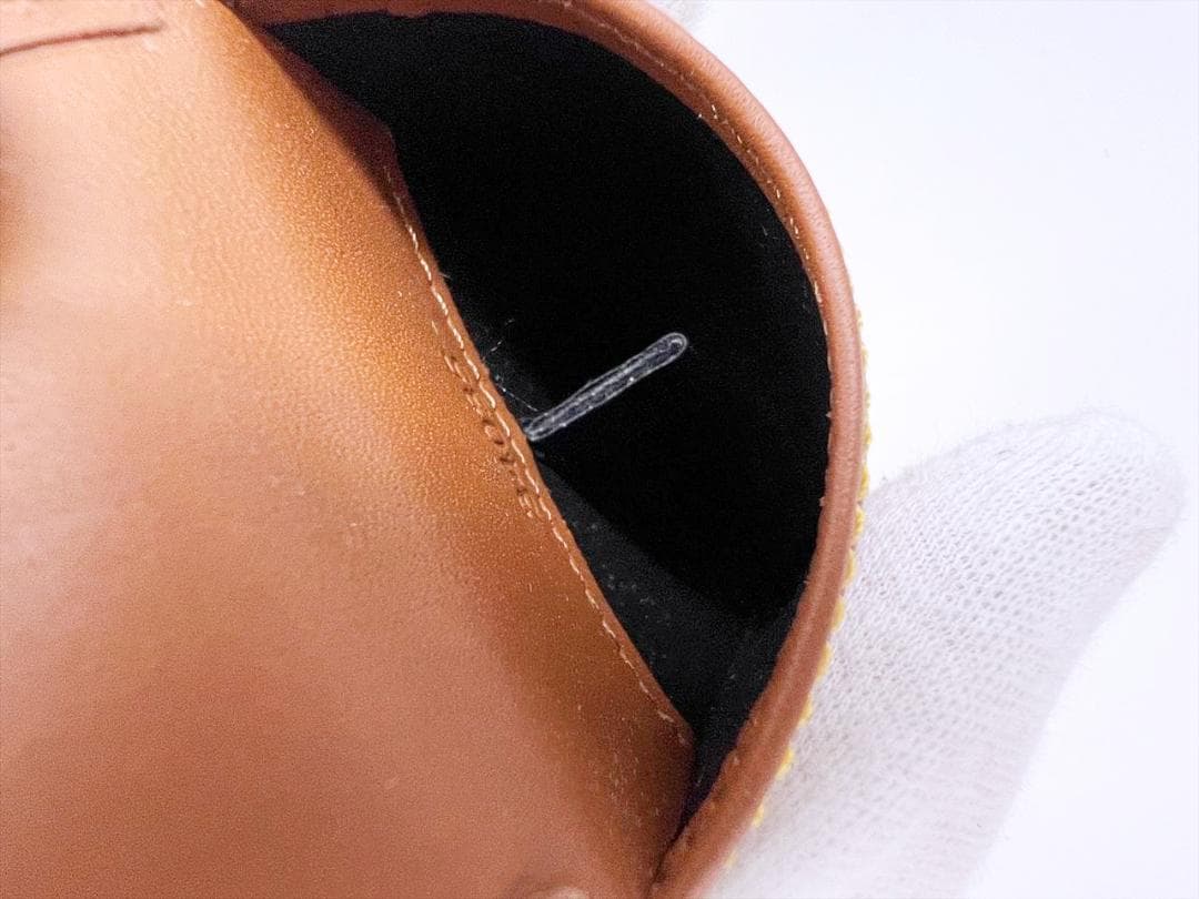 未使用 モンブラン ロゴ ペンケース 2本差し ブラウン レザー 3119579