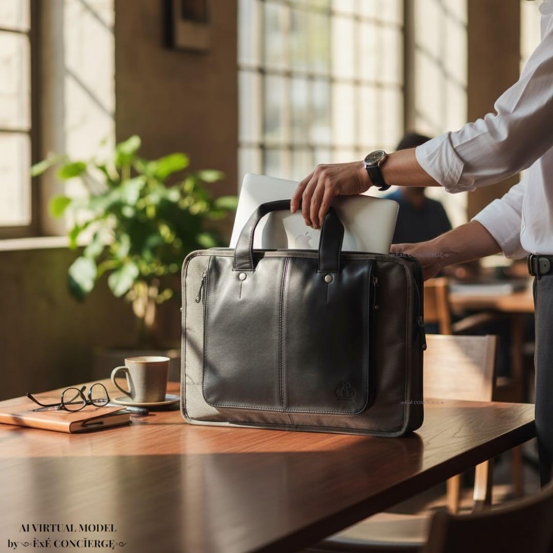 値下げ依頼品 ジェフバンクス 新品 リアルレザー2WAYブリーフケース