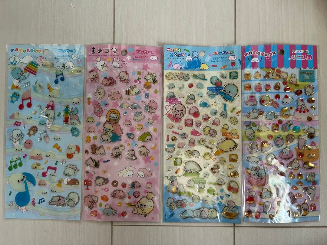 まめゴマ シール 4種セット サンエックス 平成レトロ まめゴマ San-X