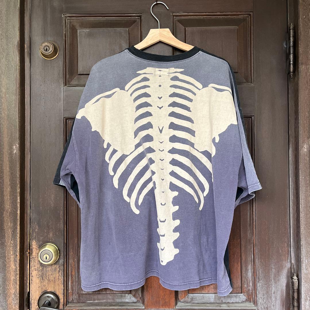 希少 KAPITAL skeleton bone tee M ピンク｜希少 KAPITAL skeleton