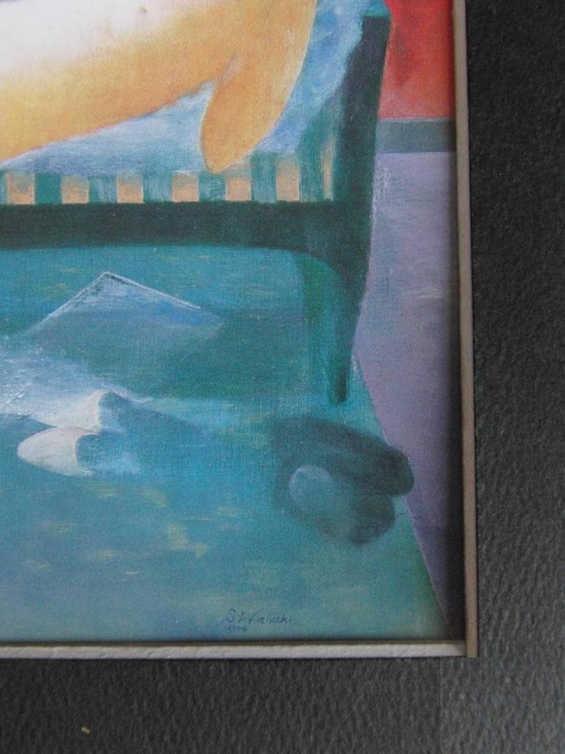 堀内貞明、【ひとり】、希少な額装用画集より、新品額装付、状態良好