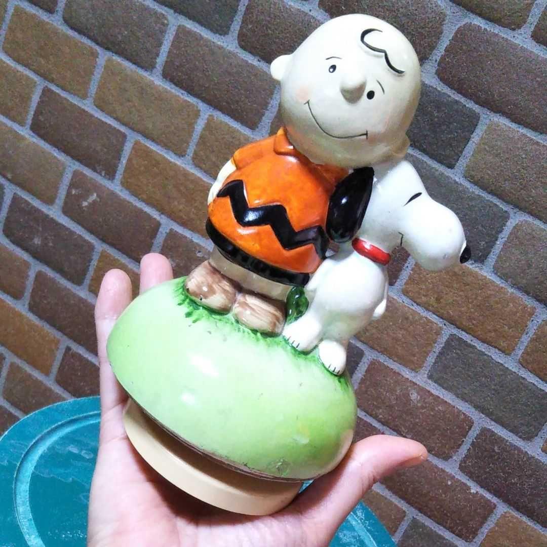 20年位前の物。スヌーピーオルゴール付小物入れ SNOOPY スヌーピー
