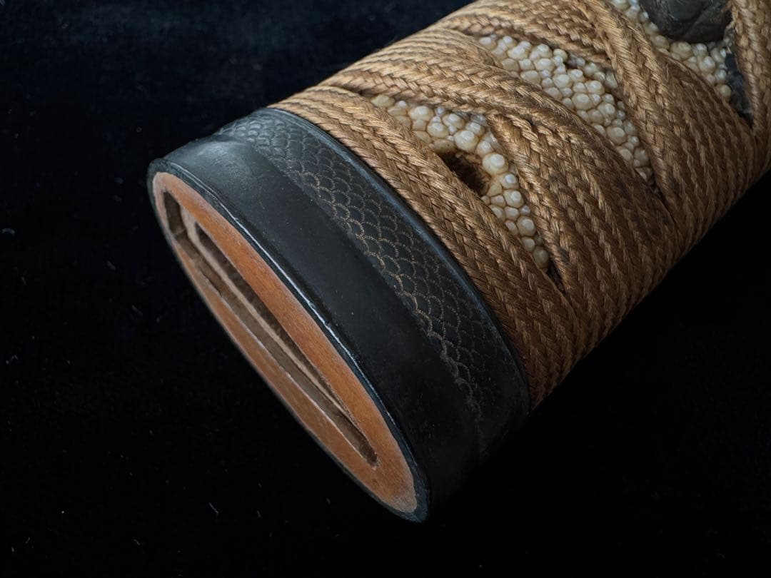 柄前 鵺退治図 柄巻 日本刀 刀装具 骨董 古美術 江戸時代 時代物