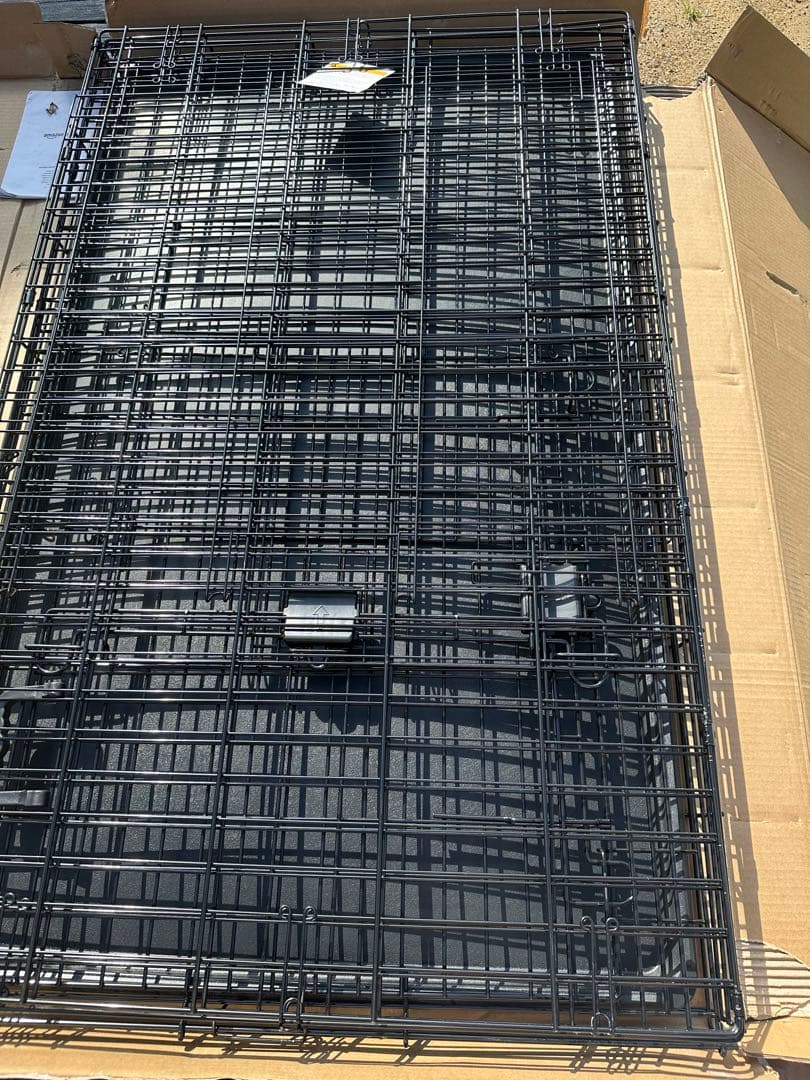 Amazonベーシック 犬 ペットケージ 折りたた ダブルドア 大型犬 ブラック Amazon.co.jp: Amazonベーシック 犬 ペットケージ 大型犬 折り畳み式