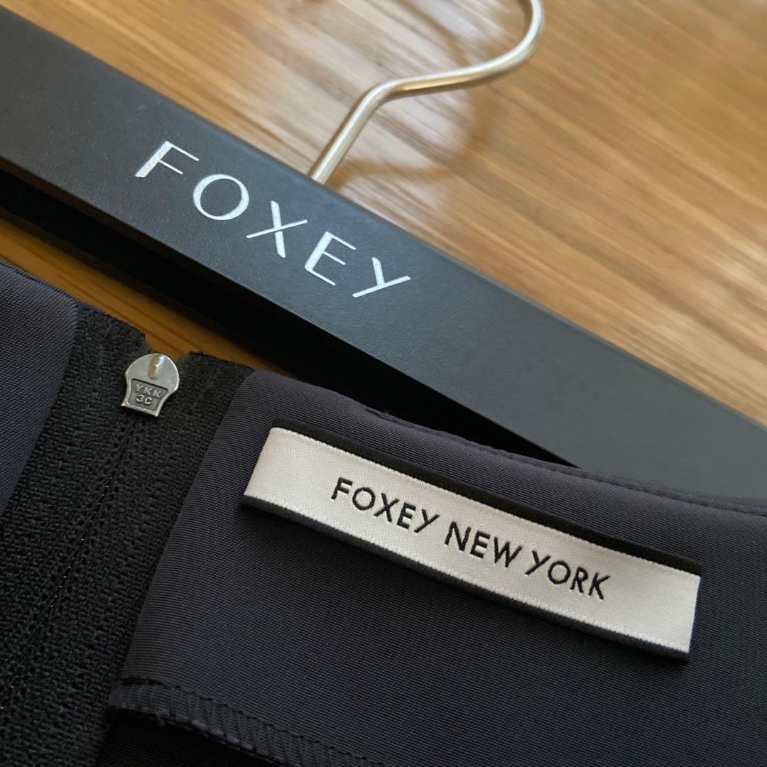 ♡美品♡ FOXEY 希少 42 イリプスフレアー スカート グレー