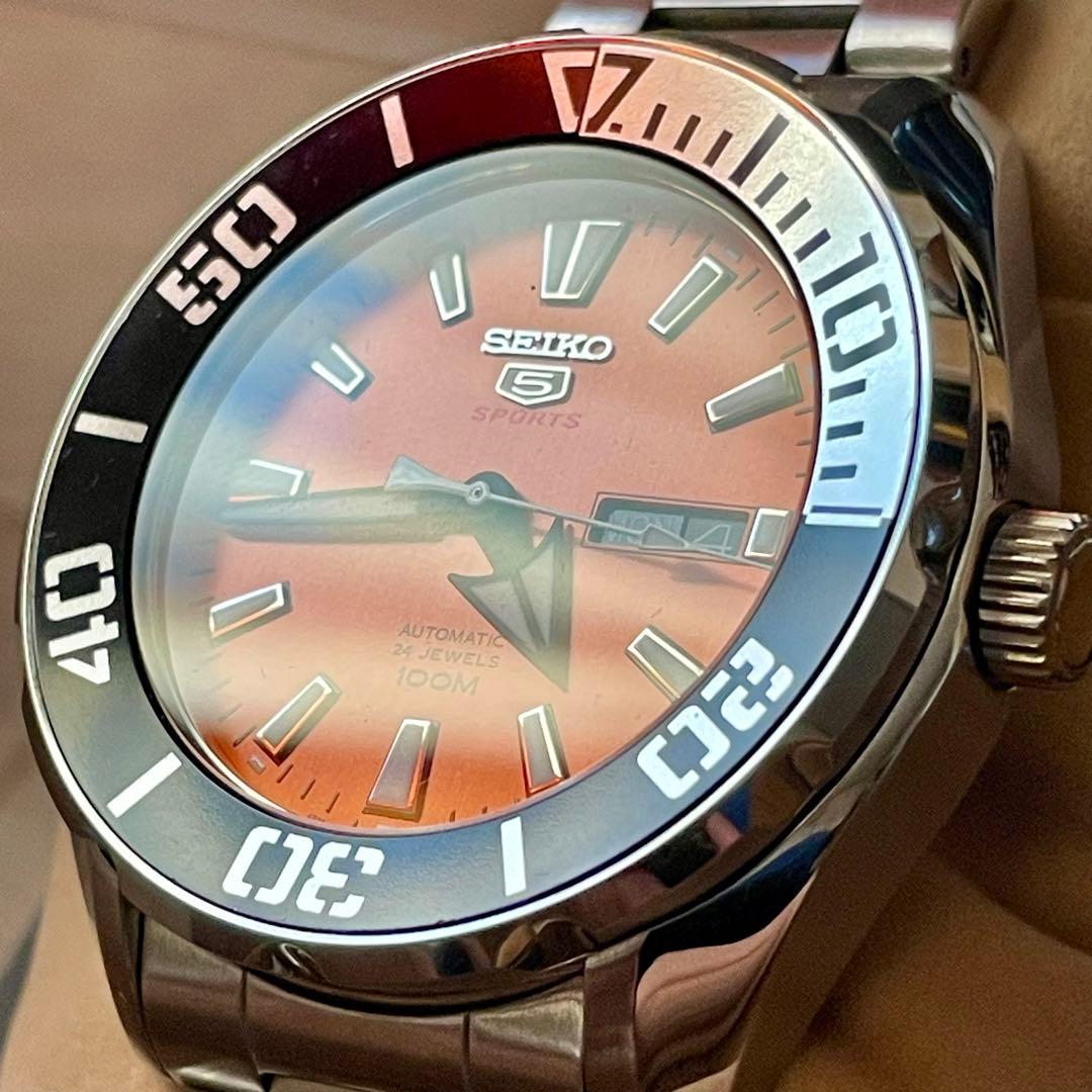 美品 セイコー5スポーツ SEIKO5SPORTS 自動巻き腕時計 SRPC55