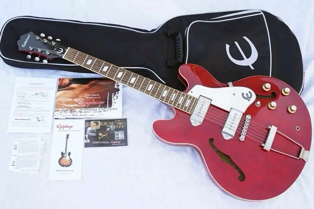 廃盤カラー Epiphone Casino Cherry エピフォンカジノ - ギター本当に 安い