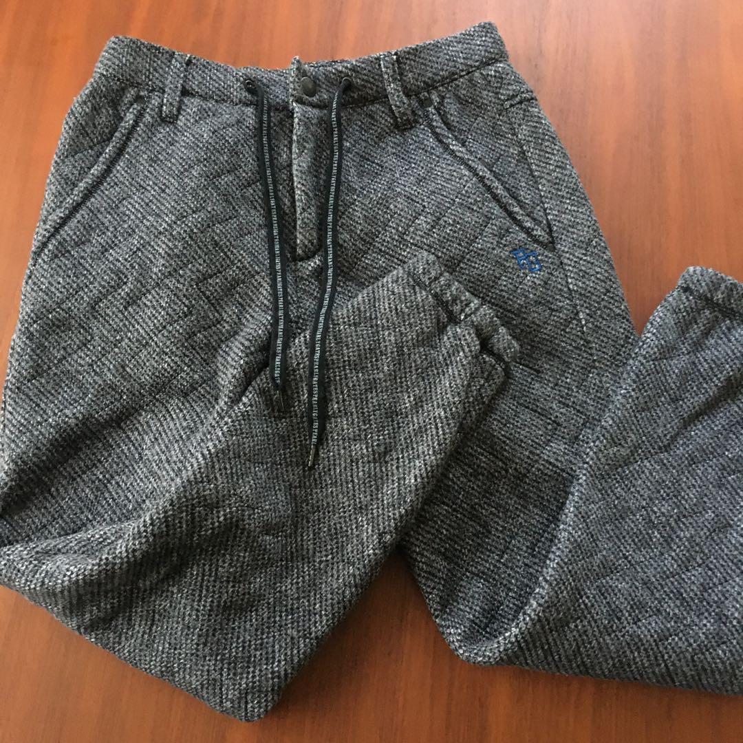 パーリーゲイツ　ツイード秋冬　パンツ　ゴルフグレー系