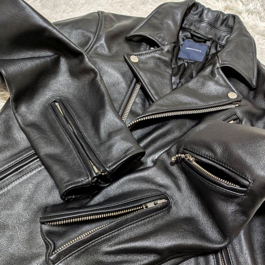 アメリカンラグシー ダブルライダースジャケット 牛革 裏地