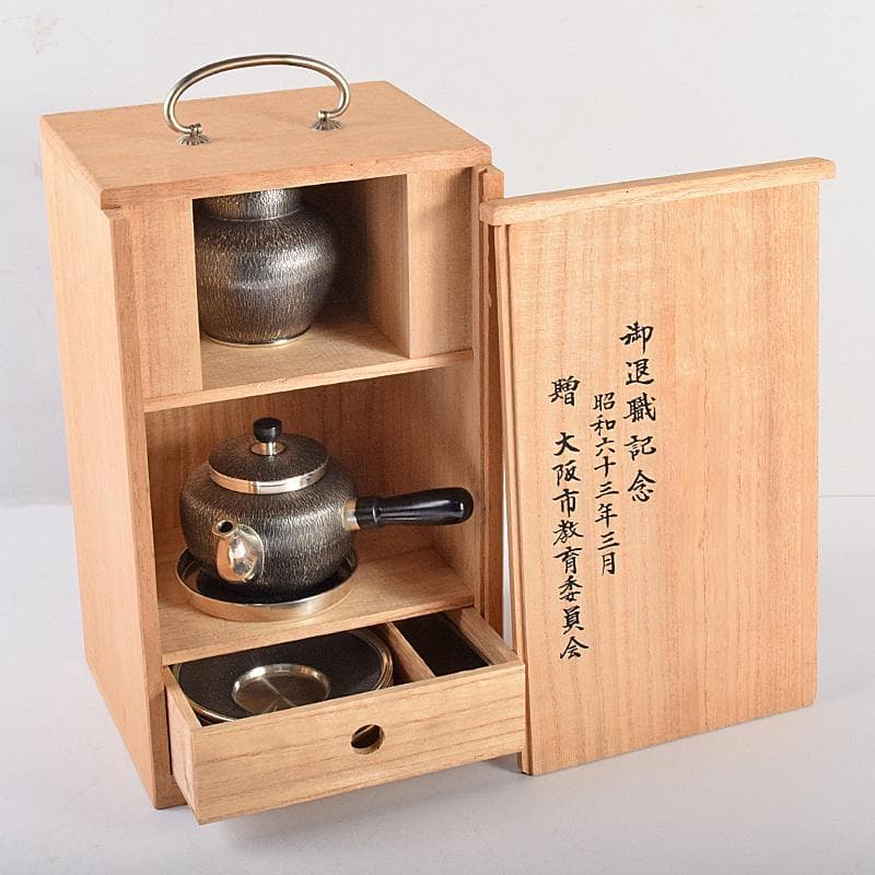 浪華 錫半造 本錫手造り 急須 茶壷 茶托五客など 五