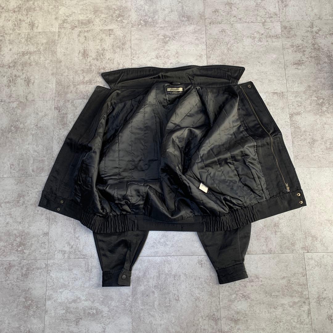 90s vintage short Black bomber jacket