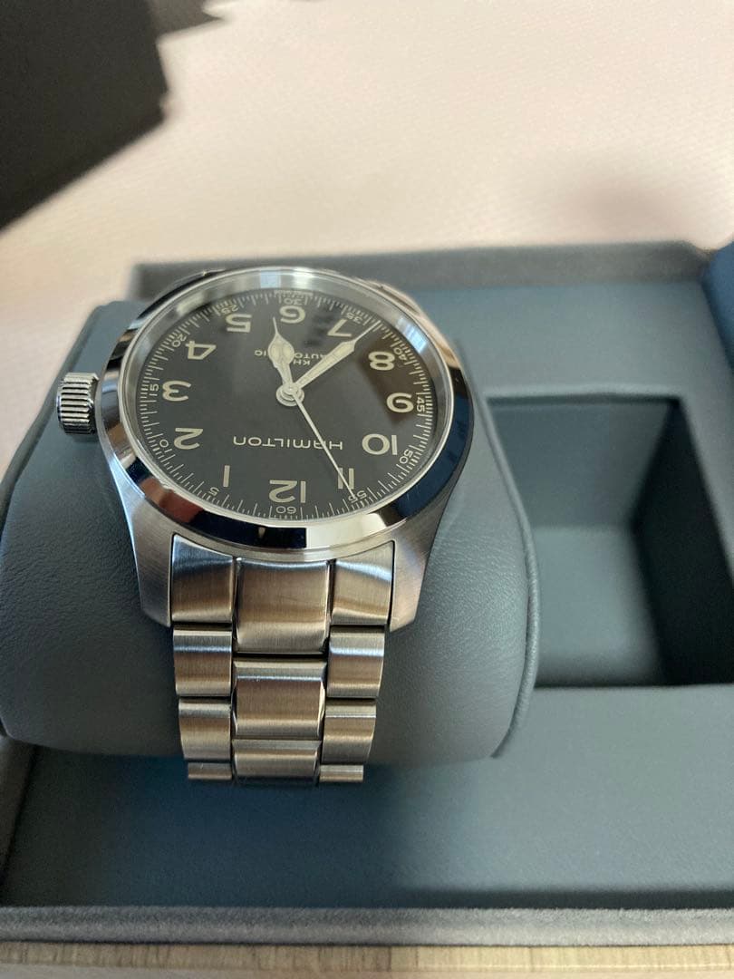 【極美品】HAMILTON 　マーフ38mm メタルバンド　レザーベルト付き