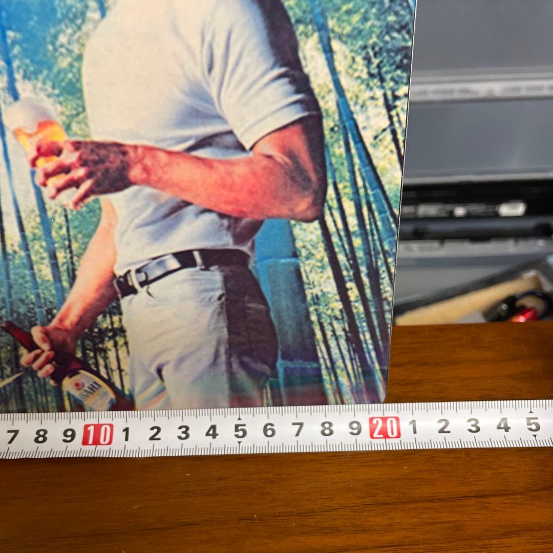 鉄板製アサヒビール高倉健さんプレート 厚く重いです。綺麗です。200