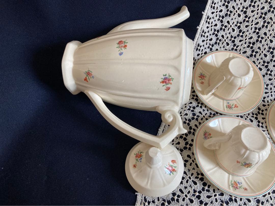 フランスアンティーク ムーランデルー窯 ティーセット - メルカリ