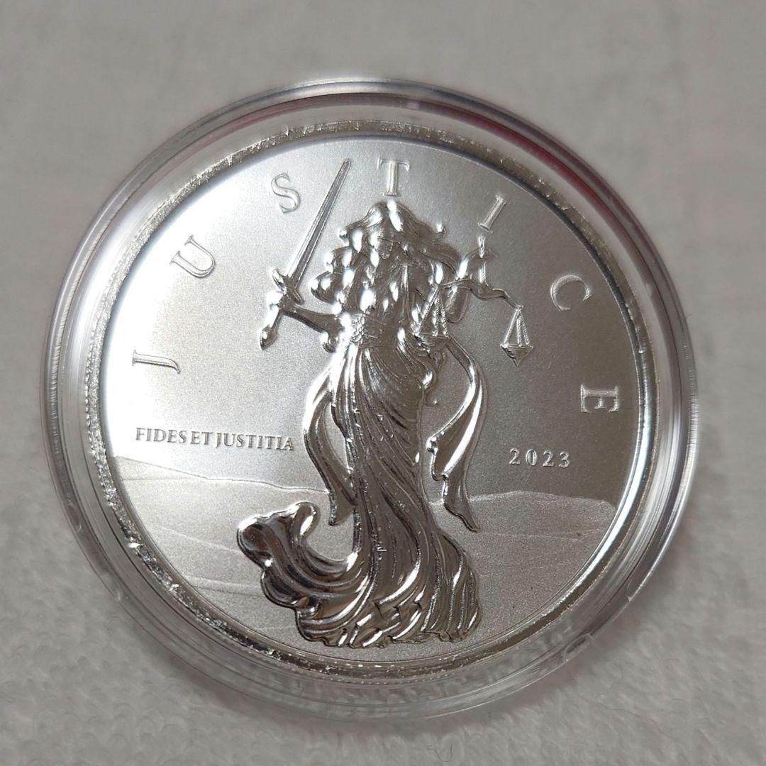 2023年 ジブラルタル 「正義の女神」1オンス銀貨