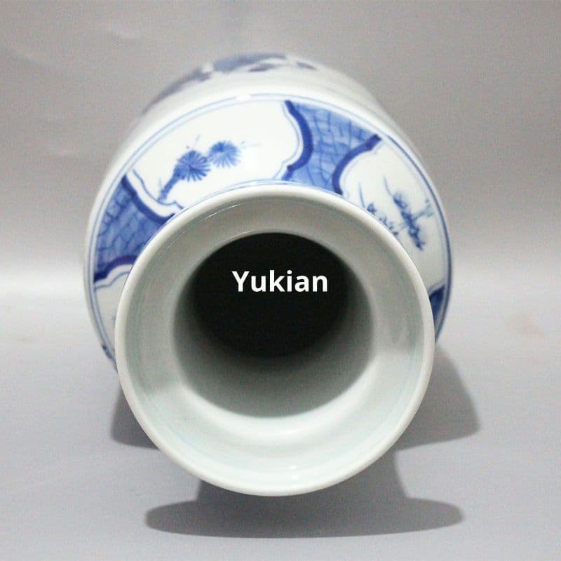 将棋図瓶 書道具 文房具 陶磁器 現代工芸品 美術品 装飾品 置物