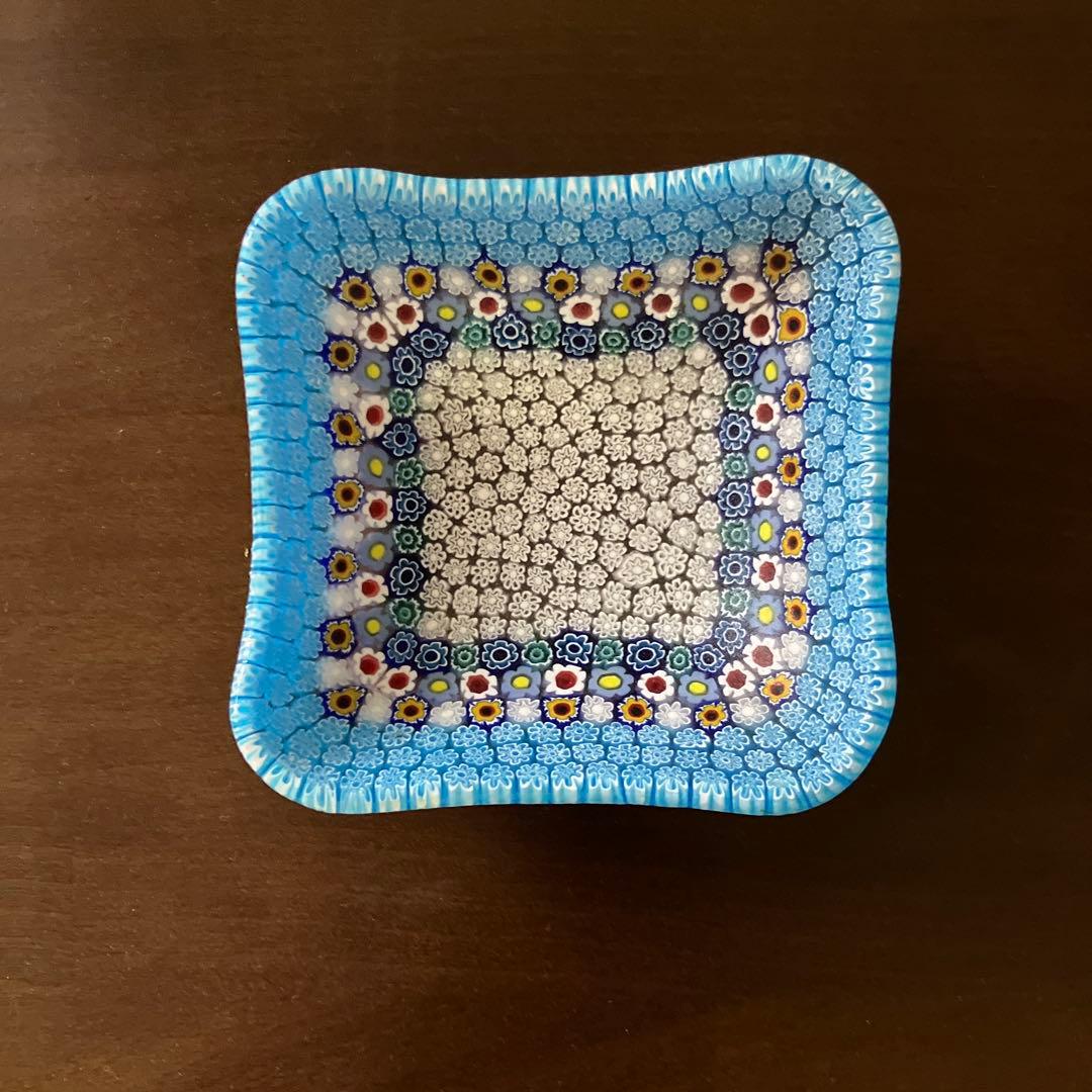 ベネチアンガラスの小皿 ミルフィオリ プレート ムラーノグラス - メルカリ