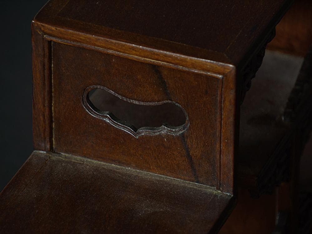 木】 ☆ 文房 紅木透彫草龍紋小博古架 ☆ 清朝期