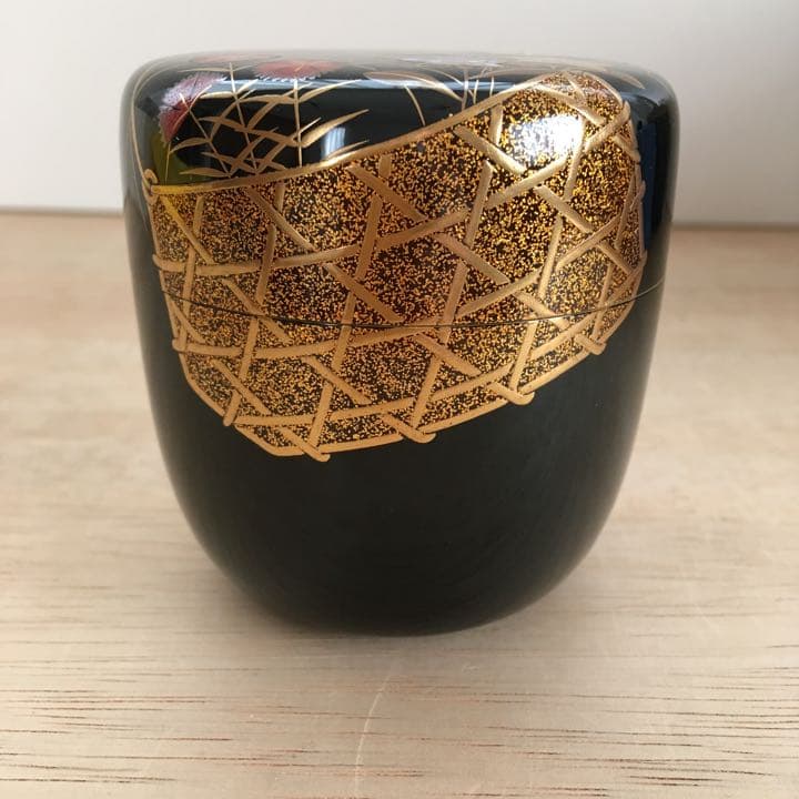 茶道具 蛇篭蒔絵 利休棗 隆佳作