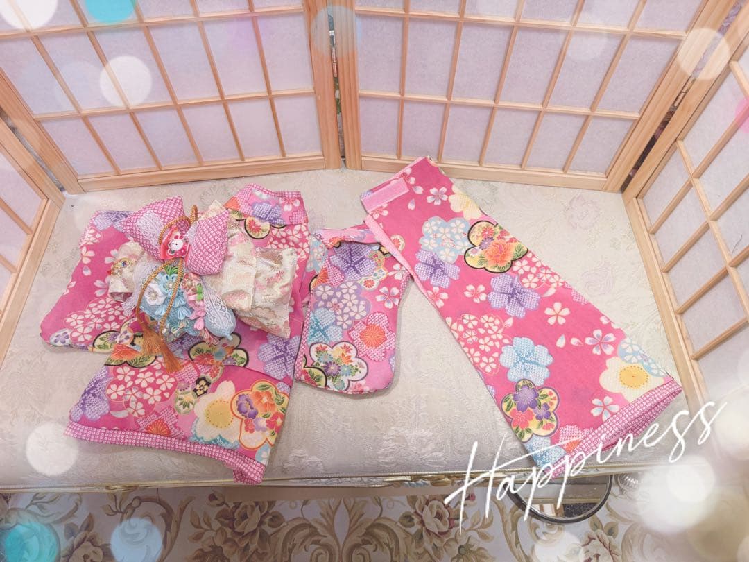 B449.pon2pan2☆犬オーダーお着物☆犬お引き摺り着物☆犬2ウェイ