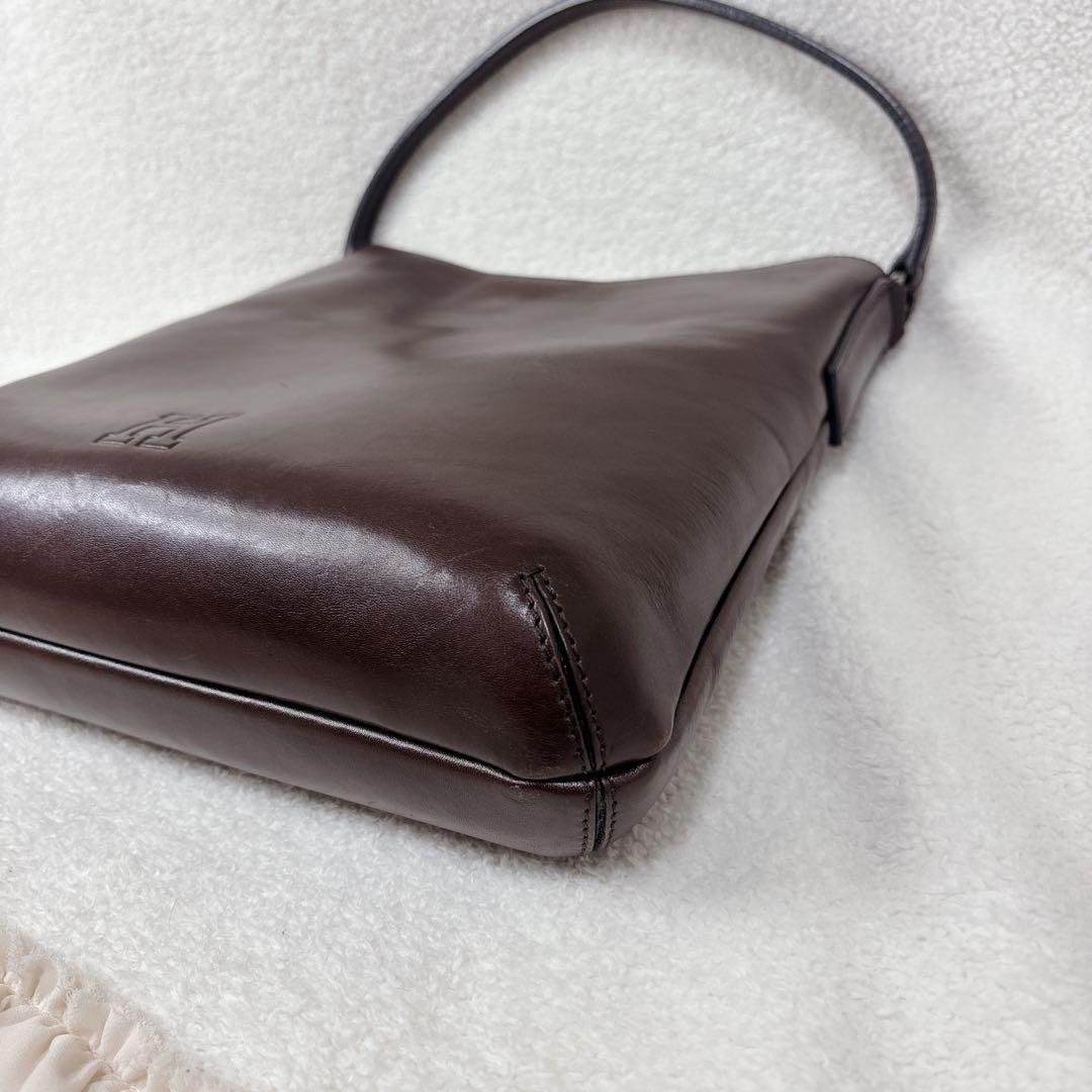 【美品】HIROFU ブラウン レザー ショルダーバッグ