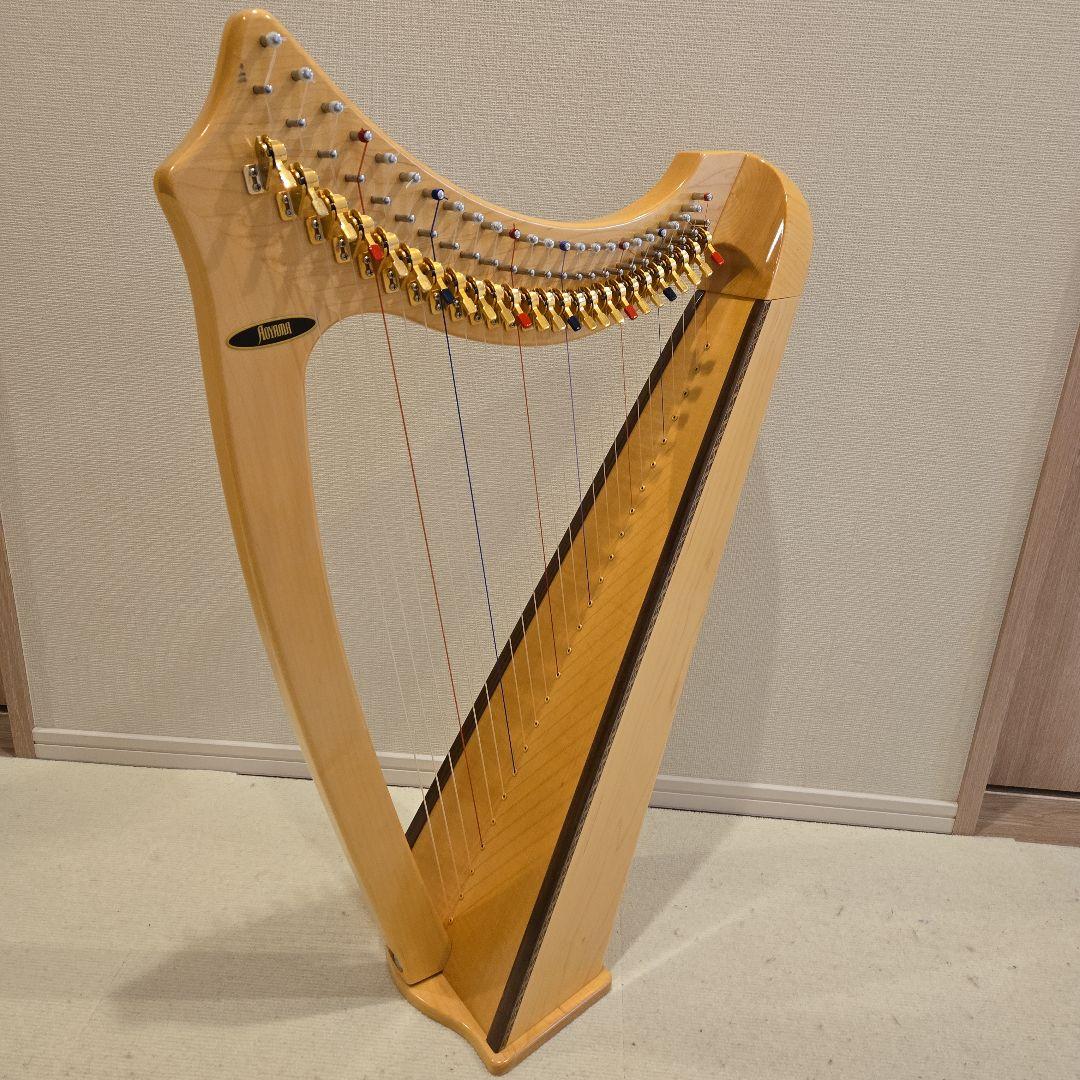 青山ハープ社製25弦サウルハープ(メープル材)