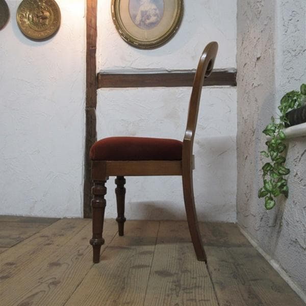 イギリス アンティーク 家具 バルーンバックチェア 椅子 イス 英国 4304e
