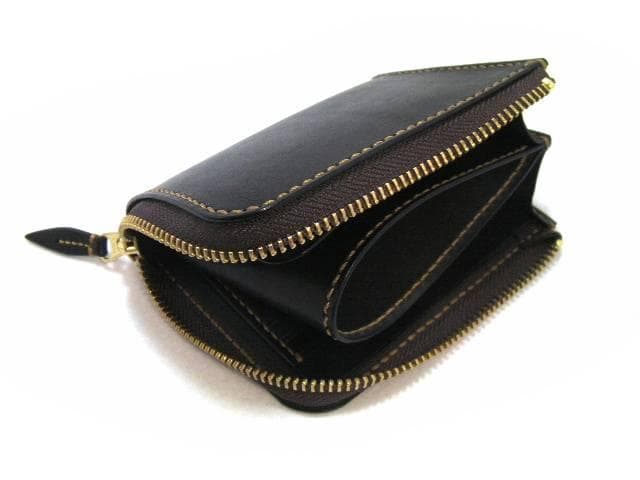 栃木レザー 本革 L字ファスナー 財布 日本製 メンズ レディース 黒 ブラック