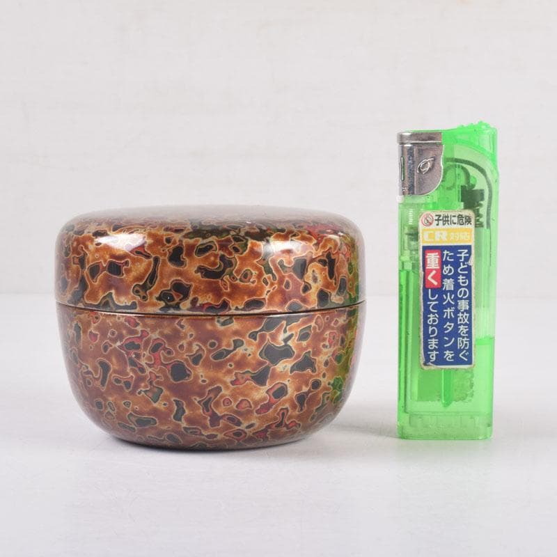 茶道具 若狭塗 津軽塗 金虫喰塗 棗 共箱 V 8372 - yellows.co.jp 日本