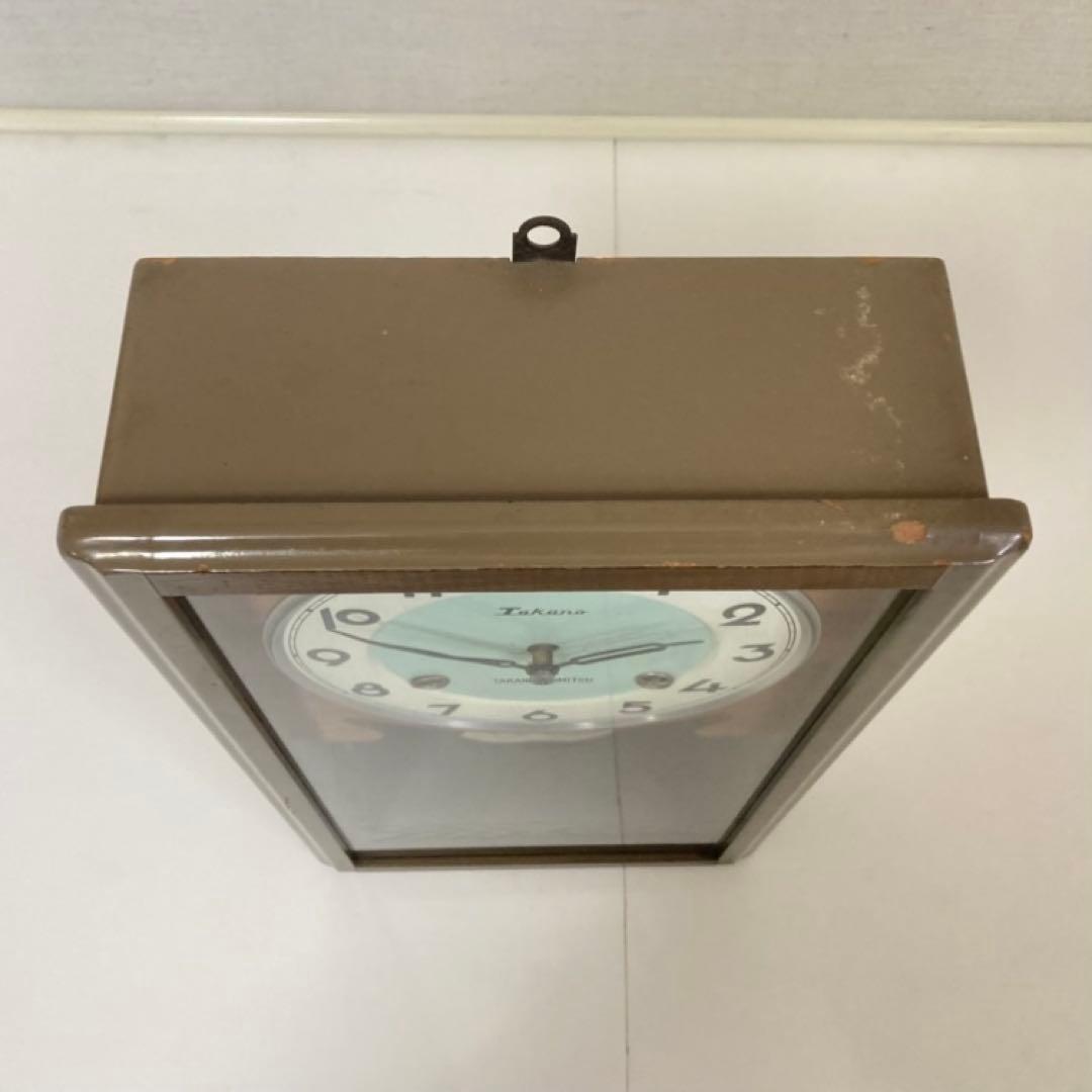 高野精密 振り子時計 柱時計 掛け時計 ゼンマイ式 木製 レトロ 稼働品