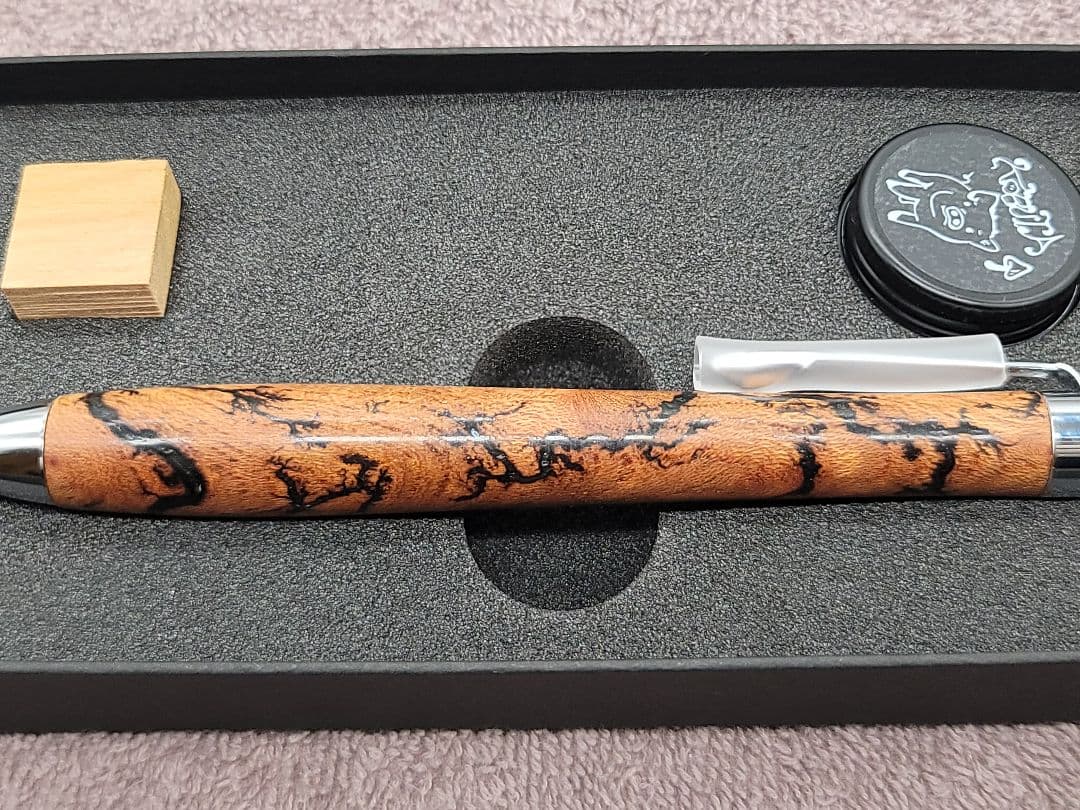 新品　こぶた工房　フラクタルバーニングウッド　ケヤキ　シャープペンシル0.5ミリ